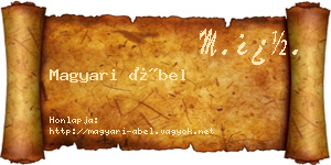 Magyari Ábel névjegykártya