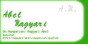 abel magyari business card
